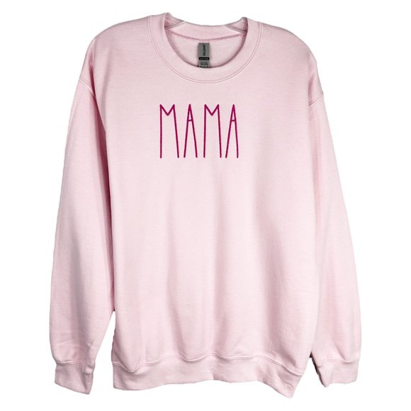 Mama Embroidered Sweatshirt Custom Mothers Day Gift for Mom Christmas Gift - Picture 2 of 4